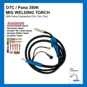OTC / Pana 350K MIG WELDING TORCH With Pana Connection (3m / 4m / 5m)