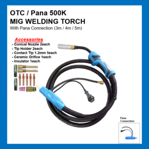 OTC / Pana 500K MIG WELDING TORCH With Pana Connection (3m / 4m / 5m)